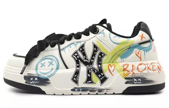 Кроссовки для скейтбординга Chunky Liner унисекс с низким верхом, зеленые/синие/оранжевые Mlb