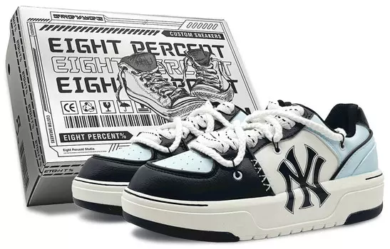 Кроссовки для скейтбординга Chunky Liner унисекс с низким верхом, черные Mlb