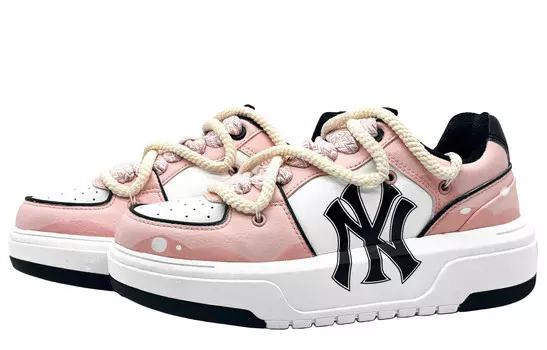 Кроссовки для скейтбординга Chunky Liner унисекс с низким верхом розового цвета Mlb