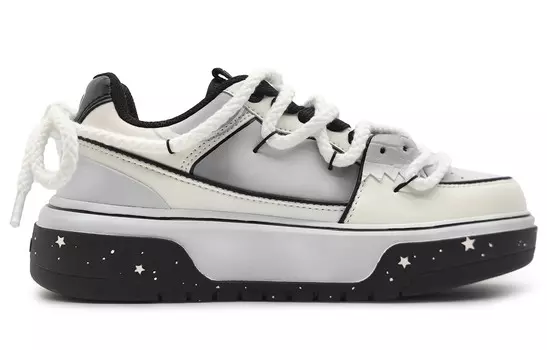 Кроссовки для скейтбординга Chunky Liner унисекс с низким верхом черного/белого цвета Mlb