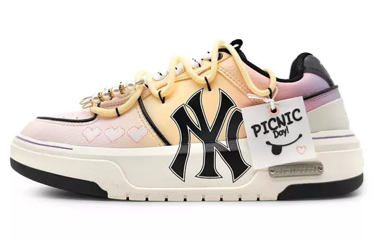 Кроссовки для скейтбординга Chunky Liner унисекс с низким верхом фиолетовые/черные/розовые Mlb