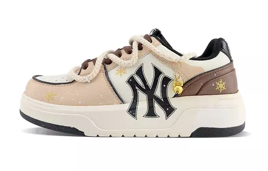 Кроссовки для скейтбординга Chunky Liner унисекс с низким верхом цвета хаки/бежевый Mlb