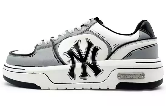 Кроссовки для скейтбординга Chunky Liner унисекс с низким верхом белого/серого цвета Mlb