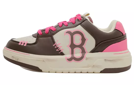 Кроссовки для скейтбординга Chunky Liner унисекс с низким верхом розового/коричневого цвета Mlb