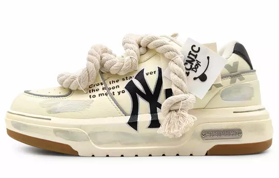 Кроссовки для скейтбординга Chunky Liner унисекс с низким верхом серые/черные Mlb