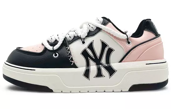 Кроссовки для скейтбординга Chunky Liner унисекс с низким верхом, черные/розовые/белые Mlb