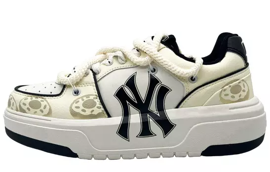 Кроссовки для скейтбординга Chunky Liner унисекс с низким верхом, желтые Mlb