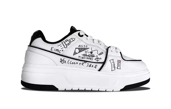 Кроссовки для скейтбординга Chunky Liner унисекс с низким верхом белого, черного цвета Mlb