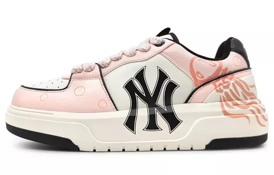 Кроссовки для скейтбординга Chunky Liner унисекс с низким верхом розового/белого/черного цвета Mlb