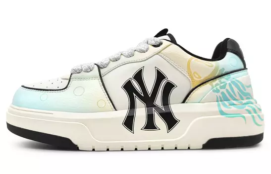 Кроссовки для скейтбординга Chunky Liner унисекс с низким верхом белого/черного/синего цвета Mlb