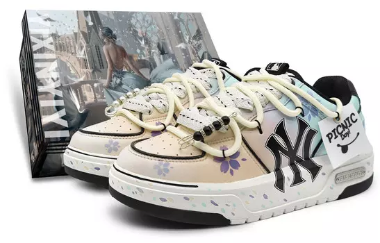 Кроссовки для скейтбординга Chunky Liner унисекс с низким верхом зеленого/черного цвета Mlb