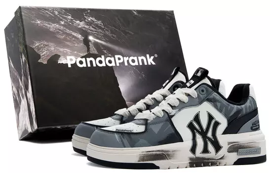 Кроссовки для скейтбординга Chunky Liner унисекс с низким верхом, черные/серые/белые Mlb