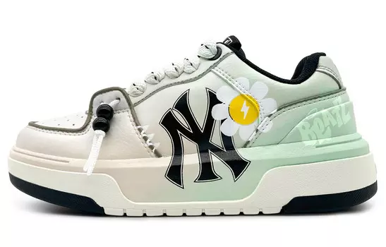 Кроссовки для скейтбординга Chunky Liner унисекс с низким верхом, белые/черные/желтые Mlb