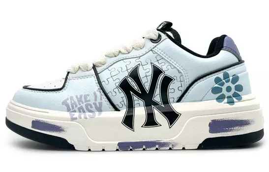 Кроссовки для скейтбординга Chunky Liner унисекс с низким верхом фиолетово-черные Mlb