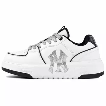 Кроссовки для скейтбординга Chunky Liner унисекс с низким верхом, черный/белый/серебряный Mlb
