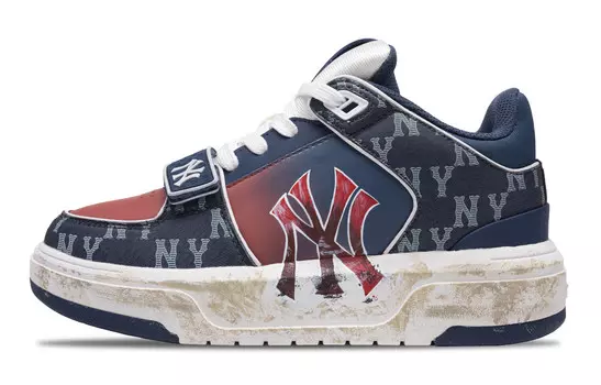 Кроссовки для скейтбординга Chunky Liner унисекс, средний верх, красный/синий Mlb