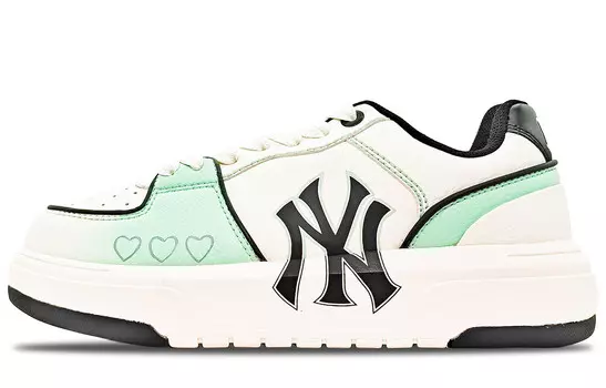 Кроссовки для скейтбординга Chunky Liner женские низкие, зеленые, белые Mlb