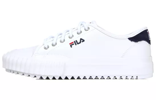 Кроссовки для скейтбординга Classic Kicks унисекс с низким верхом белого/черного цвета Fila