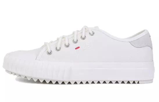 Кроссовки для скейтбординга Classic Kicks унисекс с низким верхом, белые/серые Fila