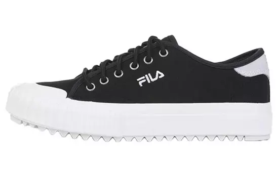Кроссовки для скейтбординга Classic Kicks унисекс с низким верхом черного/белого цвета Fila