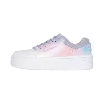 Кроссовки для скейтбординга Court High Kids PS Low-top белые/розовые Skechers, белый