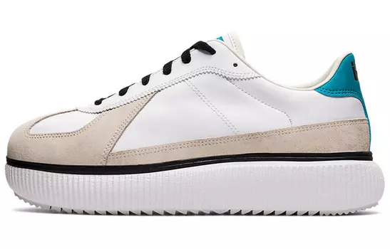 Кроссовки для скейтбординга Delecity, унисекс, низкие, белые/сине-зеленые/черные Onitsuka Tiger