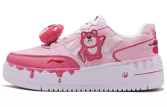 Кроссовки для скейтбординга Disney X женские, низкие, розовые/белые Lining