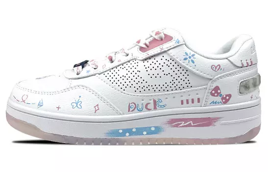 Кроссовки для скейтбординга Disney X женские, низкие, розовые/белые Lining