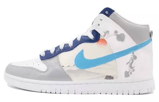 Кроссовки для скейтбординга Dunk High, унисекс, с высоким верхом, серые Nike