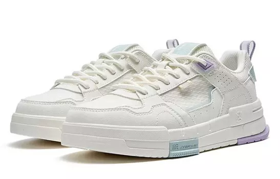 Кроссовки для скейтбординга Era женские с низким верхом, белые/виртуально-синие/призматический фиолетовый Xtep