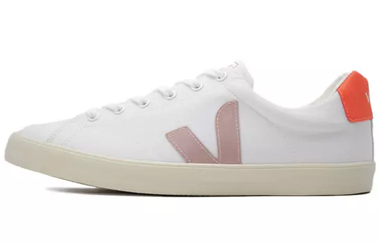 Кроссовки для скейтбординга Esplar Unisex Low-Top White/Orange Veja