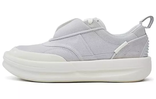 Кроссовки для скейтбординга Li Ning X Jackie Chan серии Kung Fu, унисекс, с низким верхом, светло-серые Lining