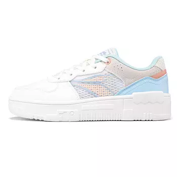 Кроссовки для скейтбординга Life Collection женские с низким верхом, цвет перо белый/голубой 361°