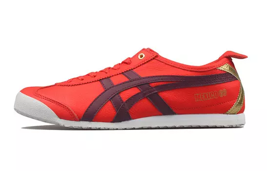 Кроссовки для скейтбординга MEXICO 66, унисекс, низкие, красные Onitsuka Tiger