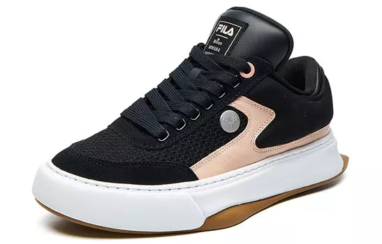 Кроссовки для скейтбординга Mihara Yasuhiro X женские, низкие, черные/тисненые розы Fila Fusion