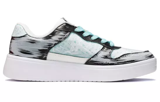 Кроссовки для скейтбординга мужские низкие черные/белые/голубые Lining