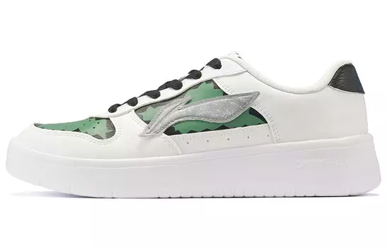 Кроссовки для скейтбординга мужские низкие зеленые/белые Lining