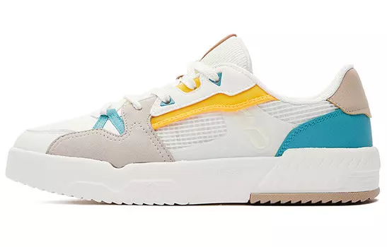 Кроссовки для скейтбординга мужские с низким верхом Feather белые/глазированные фарфоровые зеленые/серые/оранжевые 361°