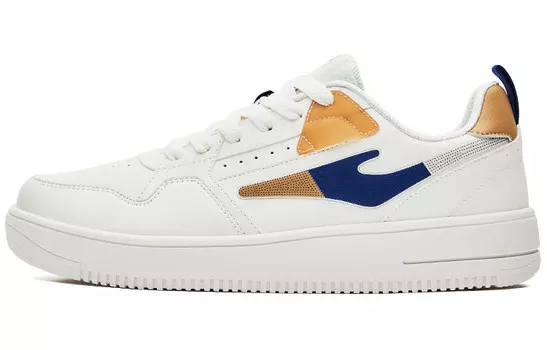 Кроссовки для скейтбординга мужские с низким верхом микрокристаллические белые/классические синие Erke