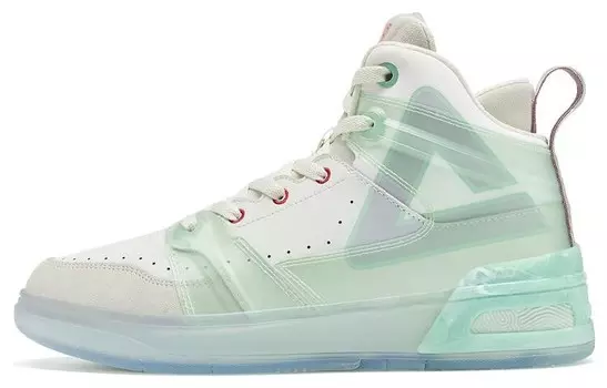 Кроссовки для скейтбординга мужские с высоким берцем молочно-нефритового цвета Peak