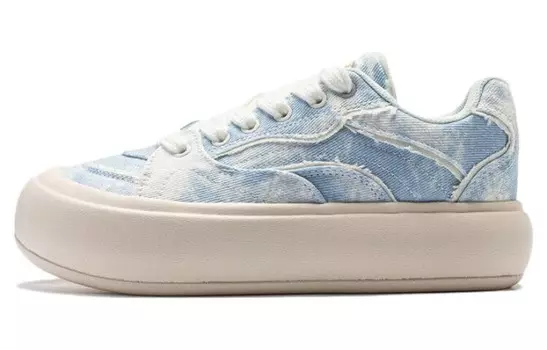 Кроссовки для скейтбординга на платформе Puff женские с низким верхом Cowboy Sky Blue Lining