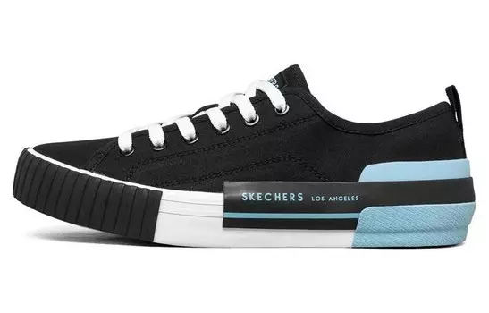 Кроссовки для скейтбординга New Moon женские низкие черные/синие Skechers