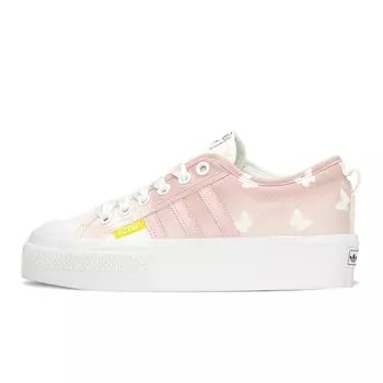 Кроссовки для скейтбординга NIZZA женские с низким верхом, белый/розовый Adidas Originals
