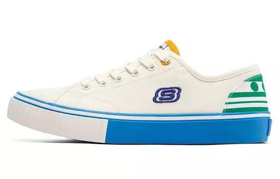 Кроссовки для скейтбординга One Piece X V"lites женские, низкие, белые/синие Skechers