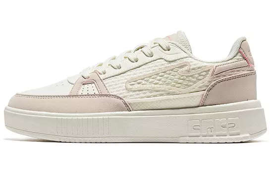 Кроссовки для скейтбординга Pinellia Ternata женские с низким верхом, белые/серые Erke