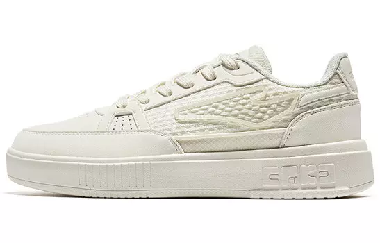 Кроссовки для скейтбординга Pinellia Ternata женские с низким верхом, белый/серебряный Erke