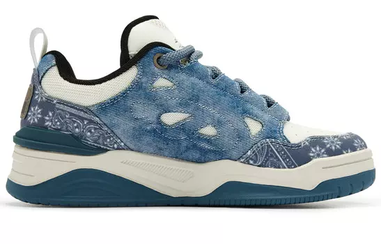 Кроссовки для скейтбординга Qicheng V2 мужские с низким верхом цвета лайм и слоновой кости Qiaodan, цвет Lime blue ivory color