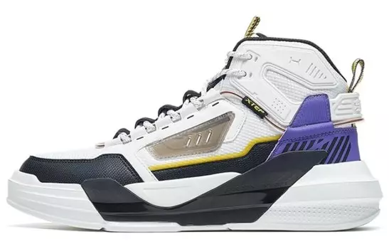 Кроссовки для скейтбординга Raid мужские с высоким верхом белые/черные/фиолетовые Xtep