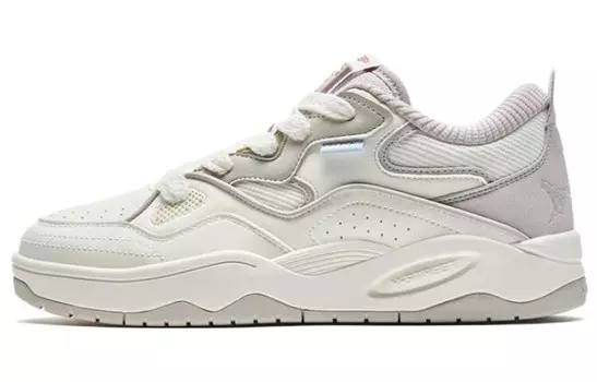 Кроссовки для скейтбординга Reverse Skateboarding Shoes Women's Low-top White/Grey Xtep