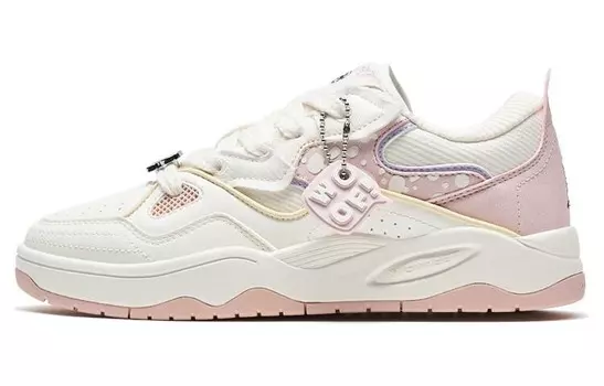 Кроссовки для скейтбординга Reverse Skateboarding Shoes Women's Low-top White/Rose Xtep